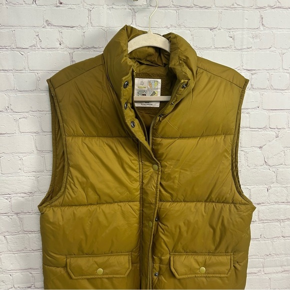 Offline by Aerie Green Brown full zip puffer vest activewear ladies size XS - Picture 2 of 9